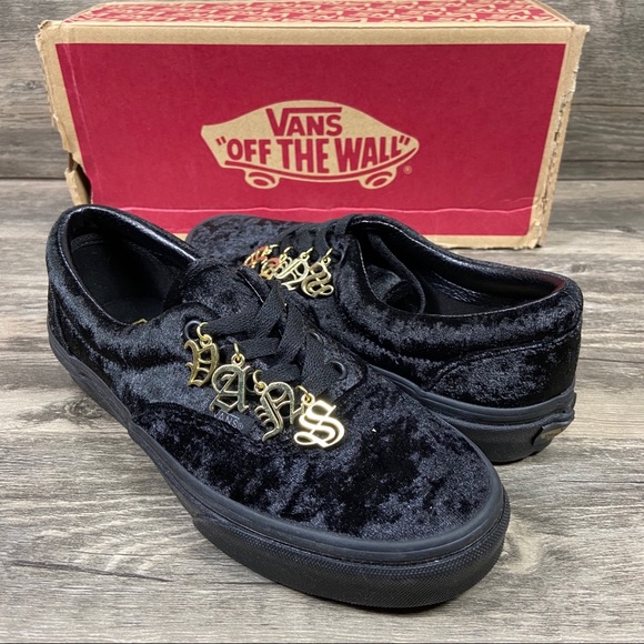 black velvet vans with charms
